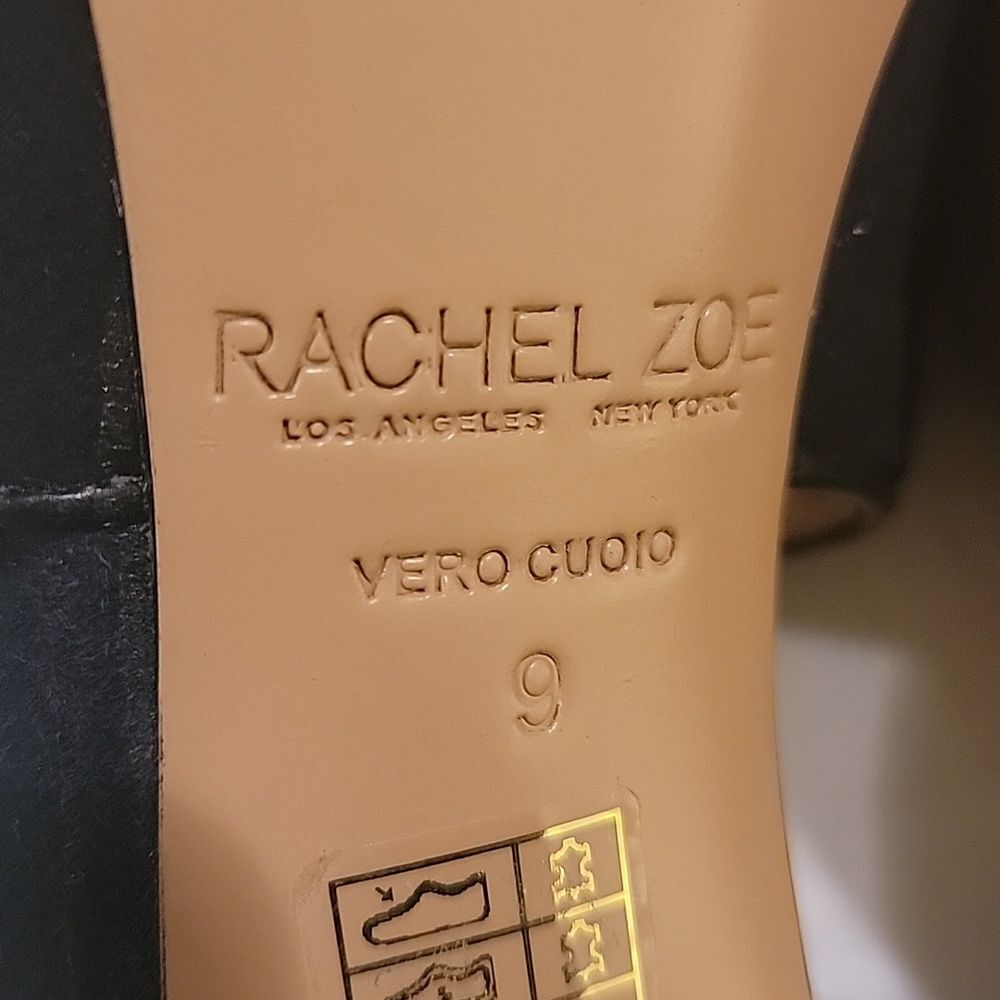 Rachel Zoe Black Suede Heels Sz 9 - Picture 8 of 9